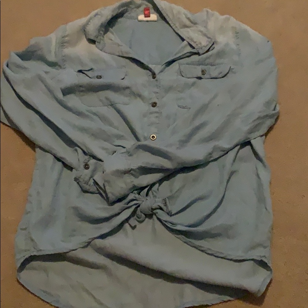 White washed button down shirt